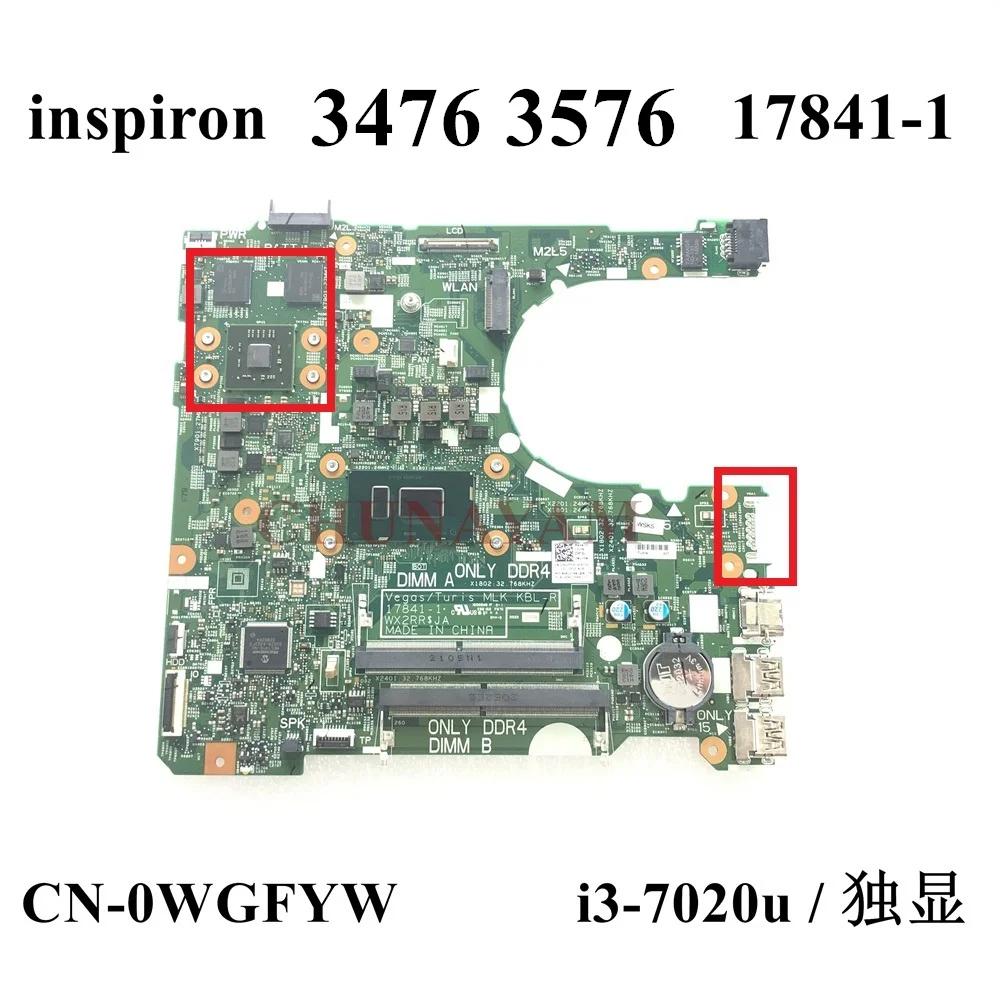 WGFYW Dell Inspiron 15 3476 3576 Ʈ   17841-1 WX2RR I3 CPU CN-0WGFYW 216-0890010 DDR4